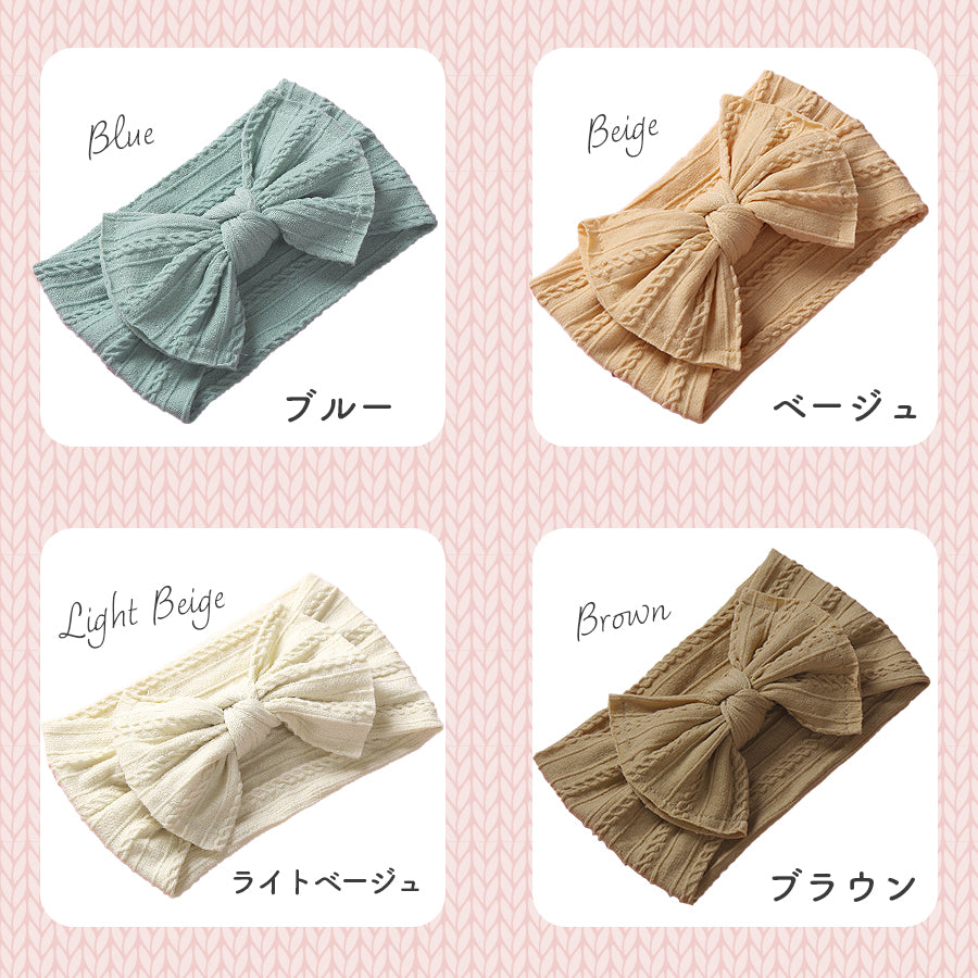 ジャガードリボンヘアバンド
