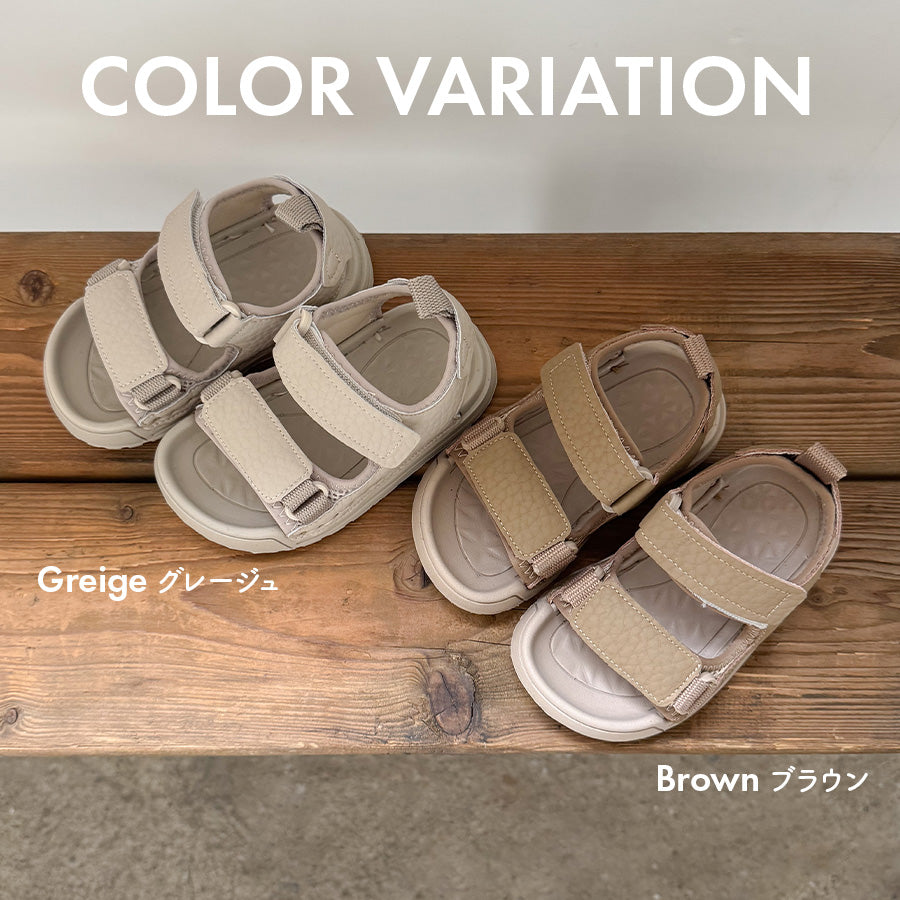 キッズレザーサンダル