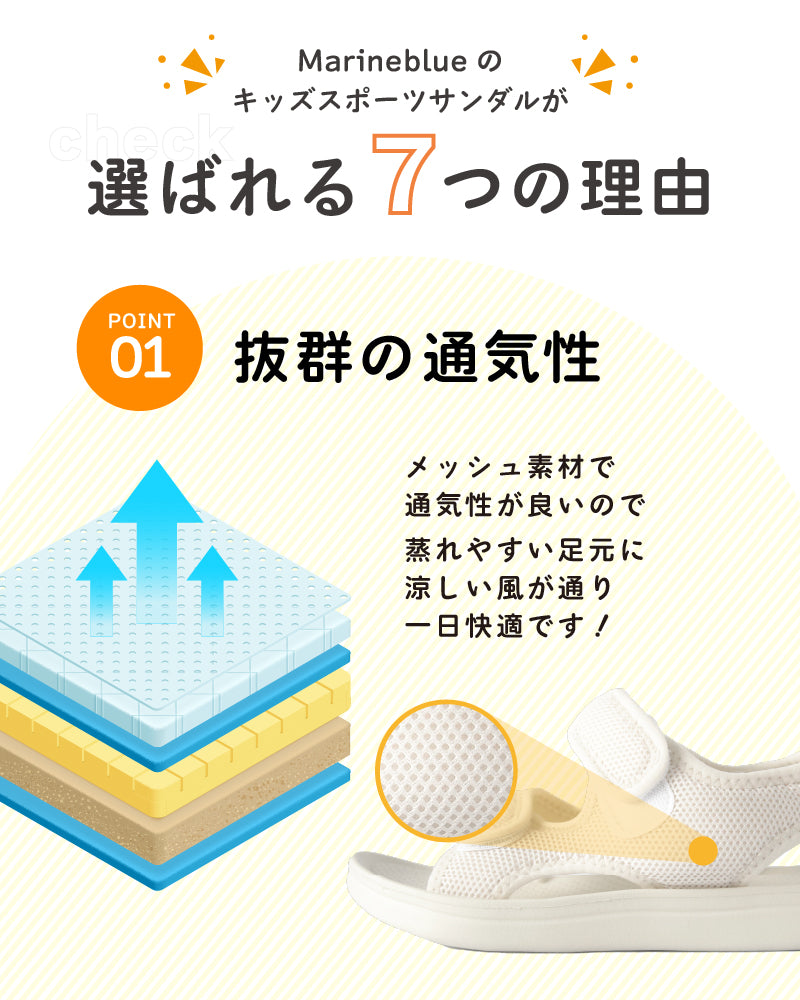 キッズメッシュサンダル