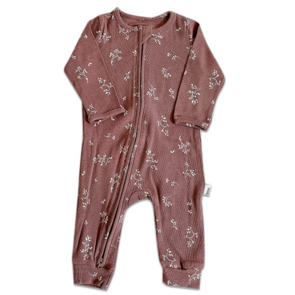 ファスナー付き長袖カバーオール