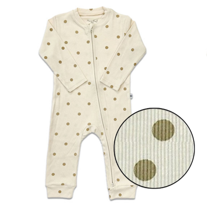 ファスナー付き長袖カバーオール