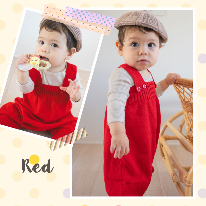 ニットオーバーオール