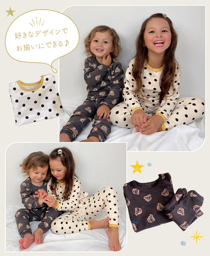 キッズプリント長袖パジャマ