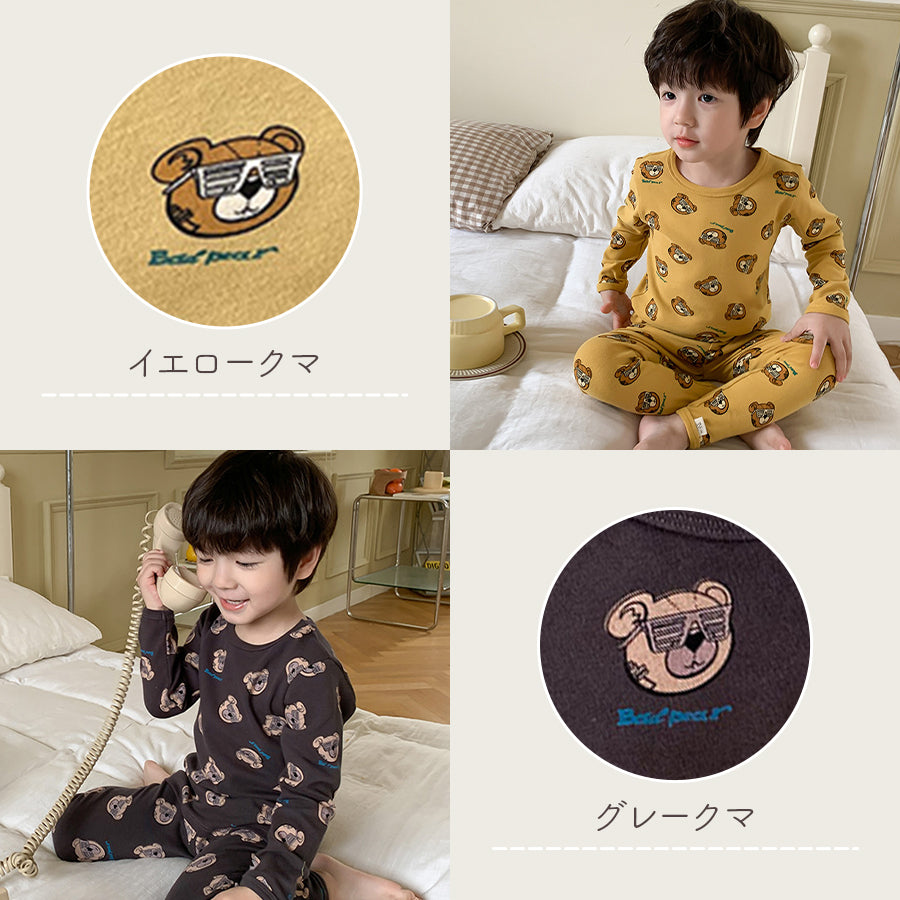 キッズプリント長袖パジャマ
