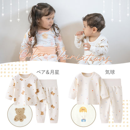 ハイウエスト長袖寝巻き