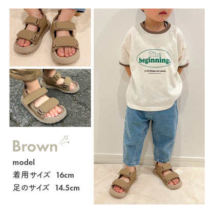 キッズレザーサンダル