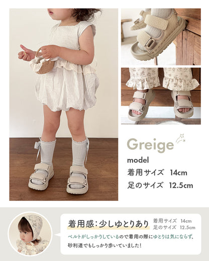 キッズレザーサンダル