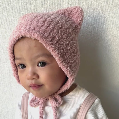 ねこ耳ボンネット