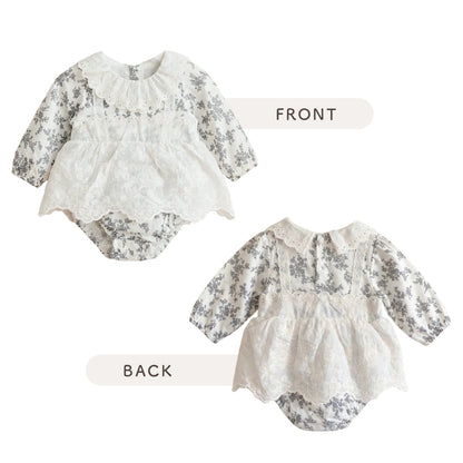 レース襟クラシカルロンパース