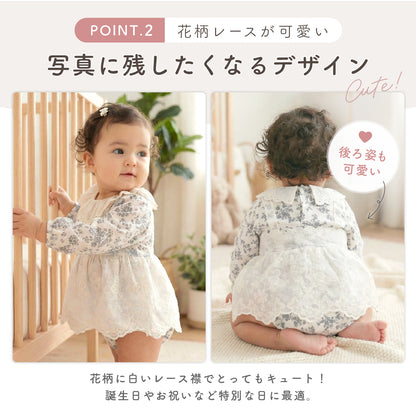 レース襟クラシカルロンパース